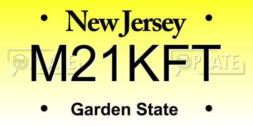 M21KFT New Jersey License Plate