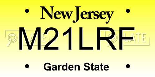 M21LRF New Jersey License Plate