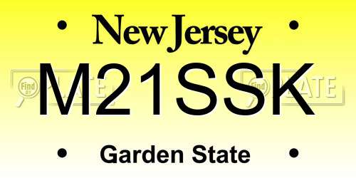 M21SSK New Jersey License Plate