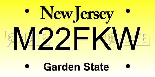 M22FKW New Jersey License Plate