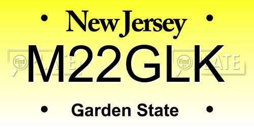 M22GLK New Jersey License Plate