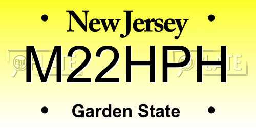 M22HPH New Jersey License Plate