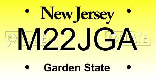 M22JGA New Jersey License Plate