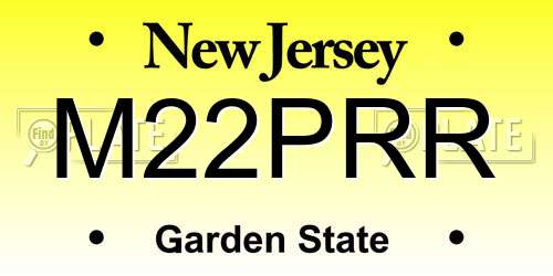 M22PRR New Jersey License Plate