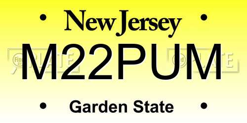 M22PUM New Jersey License Plate