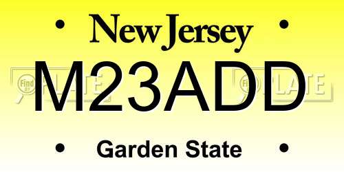 M23ADD New Jersey License Plate