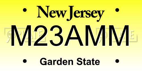 M23AMM New Jersey License Plate
