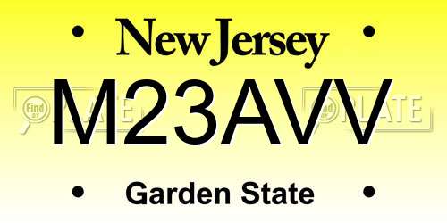 M23AVV New Jersey License Plate