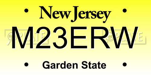 M23ERW New Jersey License Plate