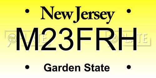 M23FRH New Jersey License Plate