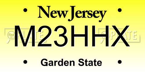 M23HHX New Jersey License Plate