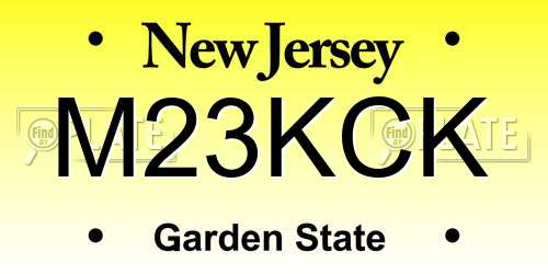 M23KCK New Jersey License Plate