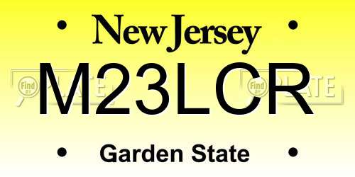 M23LCR New Jersey License Plate