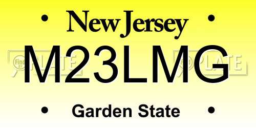 M23LMG New Jersey License Plate