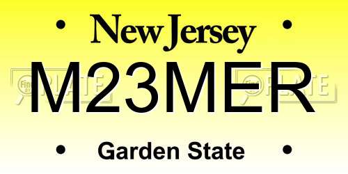 M23MER New Jersey License Plate