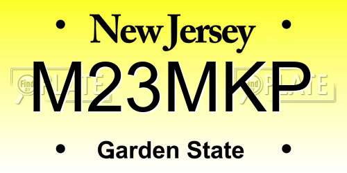 M23MKP New Jersey License Plate
