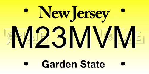M23MVM New Jersey License Plate