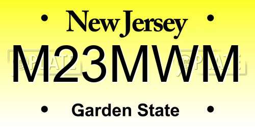 M23MWM New Jersey License Plate