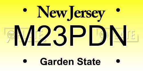 M23PDN New Jersey License Plate