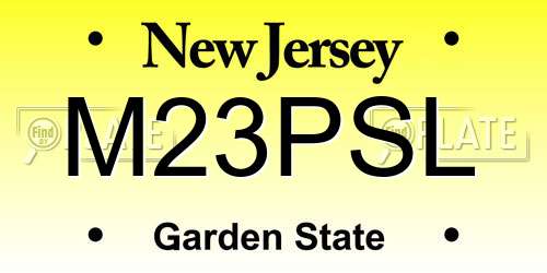 M23PSL New Jersey License Plate