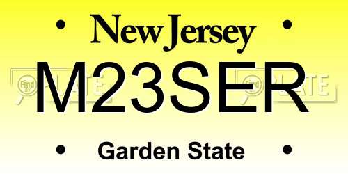 M23SER New Jersey License Plate