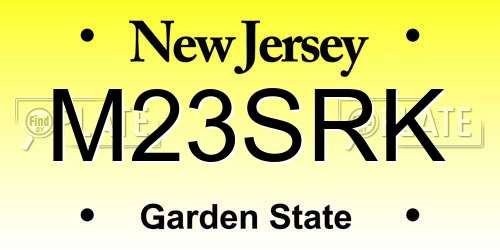 M23SRK New Jersey License Plate