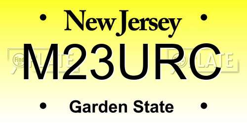M23URC New Jersey License Plate