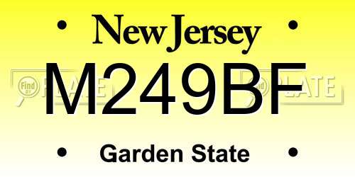 M249BF New Jersey License Plate