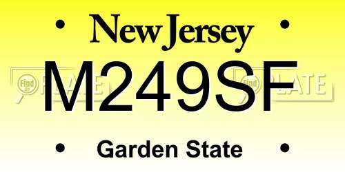 M249SF New Jersey License Plate