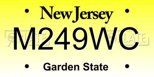 M249WC New Jersey License Plate