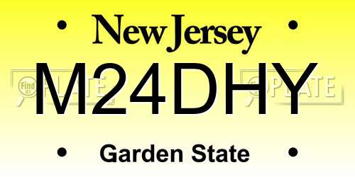 M24DHY New Jersey License Plate