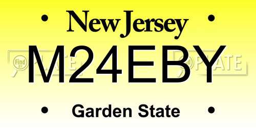 M24EBY New Jersey License Plate