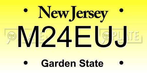 M24EUJ New Jersey License Plate