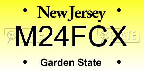 M24FCX New Jersey License Plate