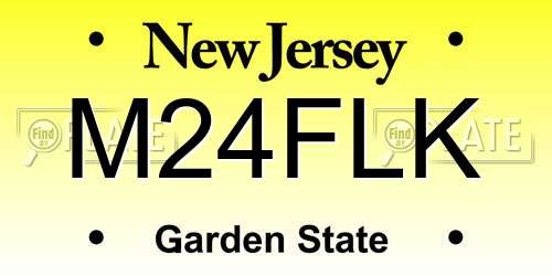 M24FLK New Jersey License Plate