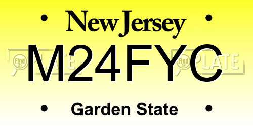 M24FYC New Jersey License Plate