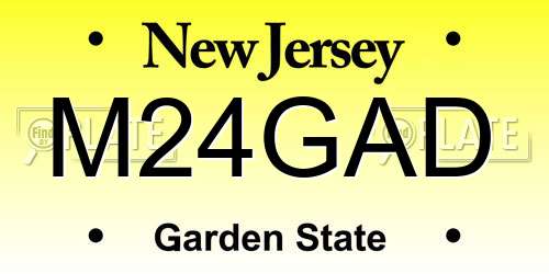 M24GAD New Jersey License Plate