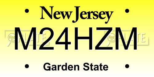M24HZM New Jersey License Plate