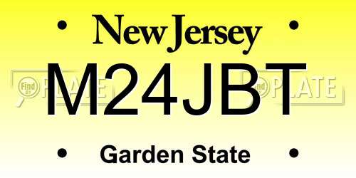 M24JBT New Jersey License Plate