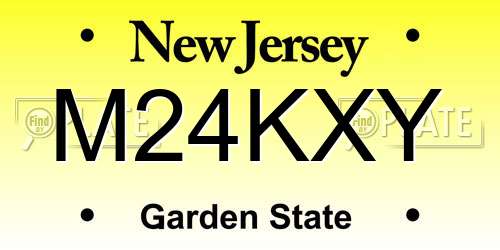 M24KXY New Jersey License Plate