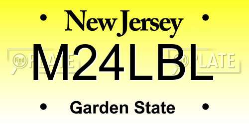 M24LBL New Jersey License Plate