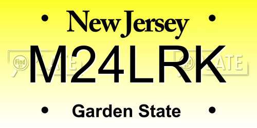 M24LRK New Jersey License Plate