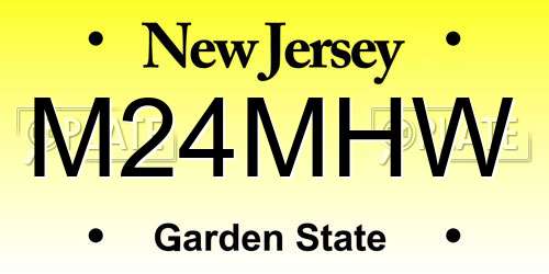 M24MHW New Jersey License Plate