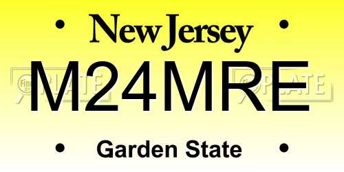 M24MRE New Jersey License Plate