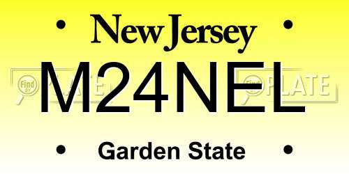 M24NEL New Jersey License Plate