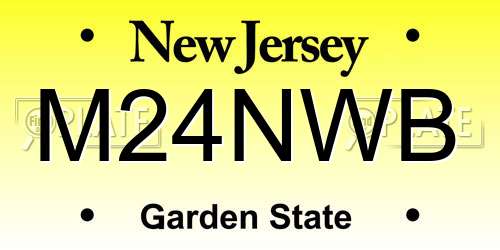 M24NWB New Jersey License Plate
