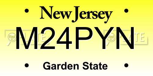 M24PYN New Jersey License Plate