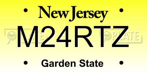 M24RTZ New Jersey License Plate
