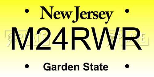 M24RWR New Jersey License Plate