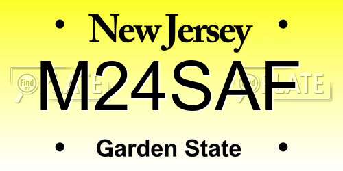 M24SAF New Jersey License Plate